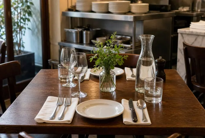 Image showing brasserie table